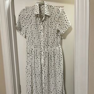 Polka dot midi dress